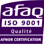 Logo AFAQ certification ISO 9001 - renouvellement de la certification pour le cabinet jegard creatis
